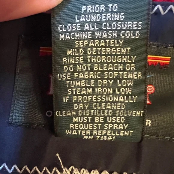 Men's L.L. BEAN Blue Full Zip Hooded Wind stopper Jacket Size L - Picture 10 of 13